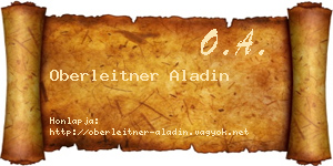 Oberleitner Aladin névjegykártya